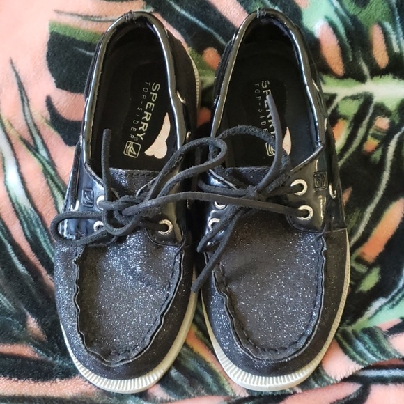 SPERRY TOP SIDER Glitter Boat Shoes Sz 9.5 - Picture 2 of 5